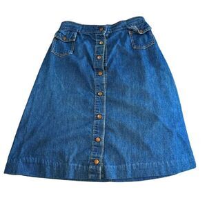 80s 90s Vintage March‎ denim A line skirt size  13/14